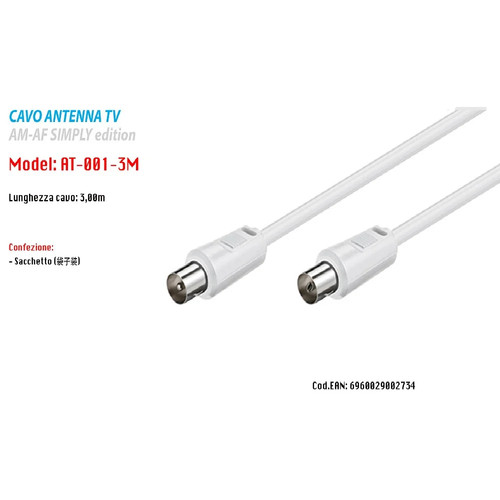 Cavo antenna maschio - cavo,