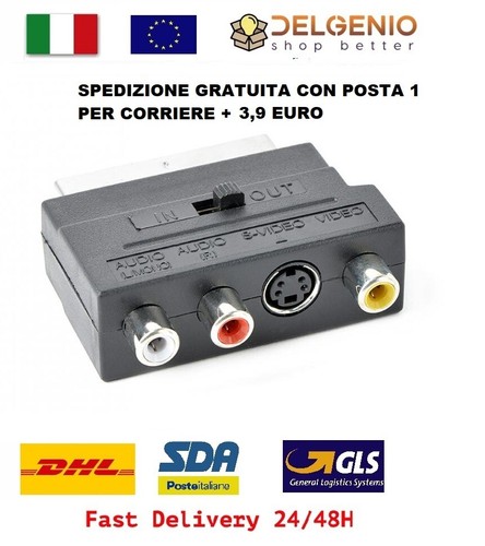Adattatore scart maschio - scart, audio